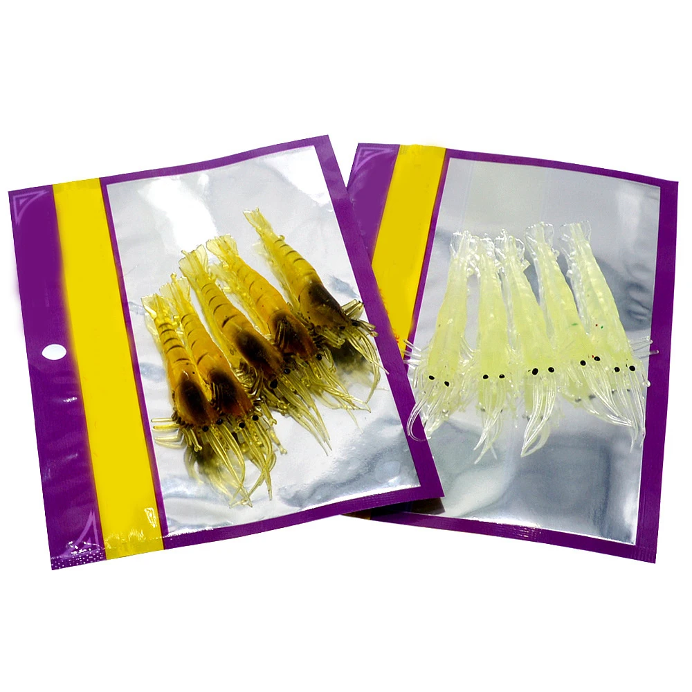 

5Pcs Biomimetic Shrimp Artificial Soft Fishing Bait 7cm Fake Lure Bait Soft Worm Lures Swimbaits Artificial Lures