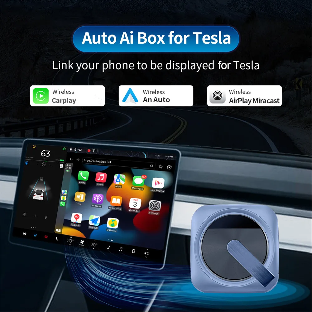 Car Wireless Carplay Ai Box Dongle AN Auto Dongle For Tesla Model 3/Y/S/X Wireless Carplay Adapter For AN Auto Car Electronics
Car Wireless Carplay Ai Box Dongle AN Auto Dongle For Tesla Model 3/Y/S/X Wireless Carplay Adapter For AN Auto Car Electronics