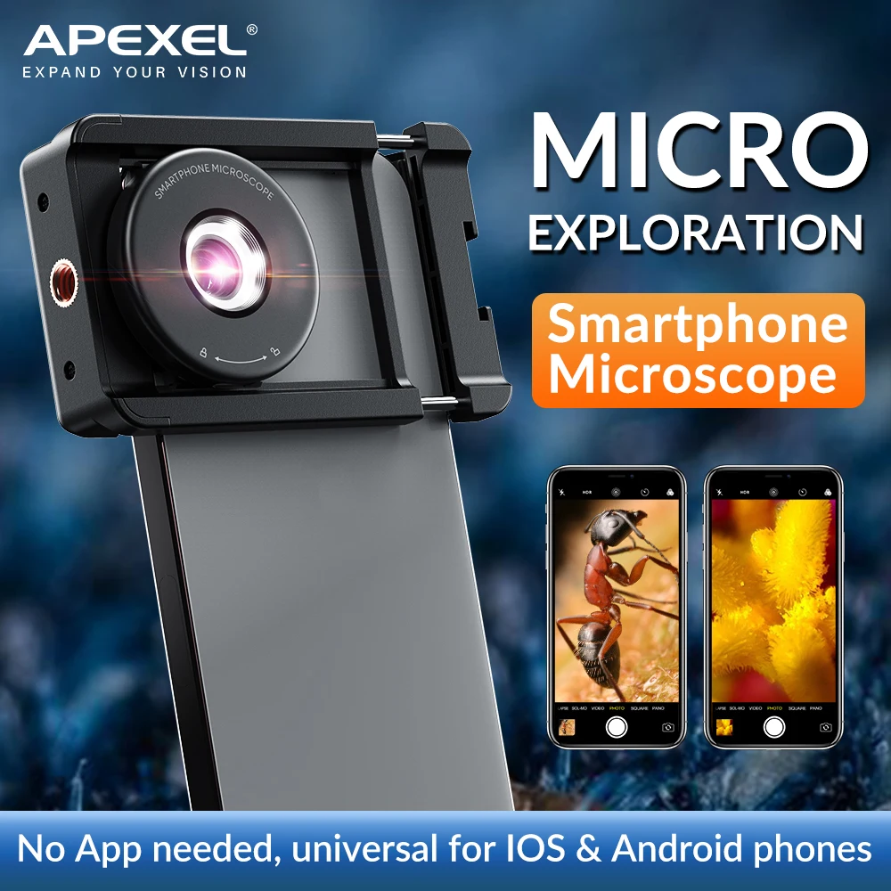 APEXEL Mini Pocket Microscope Kit 100X Lab Handheld Microscope Battery Powered With CPL LED Light Kids Science Microscope
APEXEL Mini Pocket Microscope Kit 100X Lab Handheld Microscope Battery Powered With CPL LED Light Kids Science Microscope