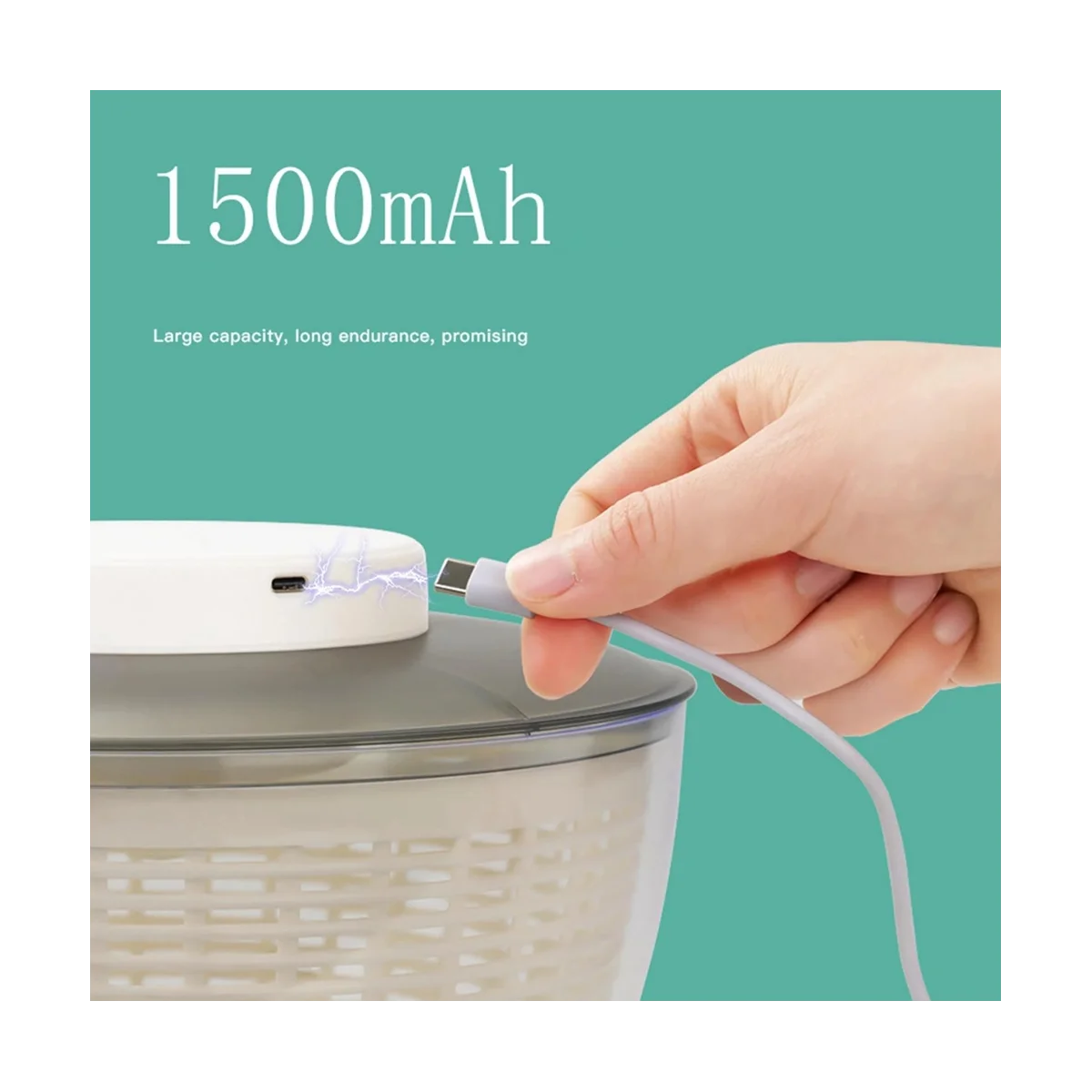 Electric Salad Spinner Food Strainers Salad Making Tool Automatic Multifunctional Vegetable Salad Ehydrator 4.75L
Electric Salad Spinner Food Strainers Salad Making Tool Automatic Multifunctional Vegetable Salad Ehydrator 4.75L