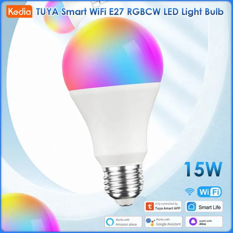 Светодиодная лампочка 15E 9 Вт TUYA Smart WiFi E27 RGBCW лампочки Alexa Google Home Yandex Alice с регулируемой яркостью умный дом умная жизнь
Светодиодная лампочка 15E 9 Вт TUYA Smart WiFi E27 RGBCW лампочки Alexa Google Home Yandex Alice с регулируемой яркостью умный дом умная жизнь