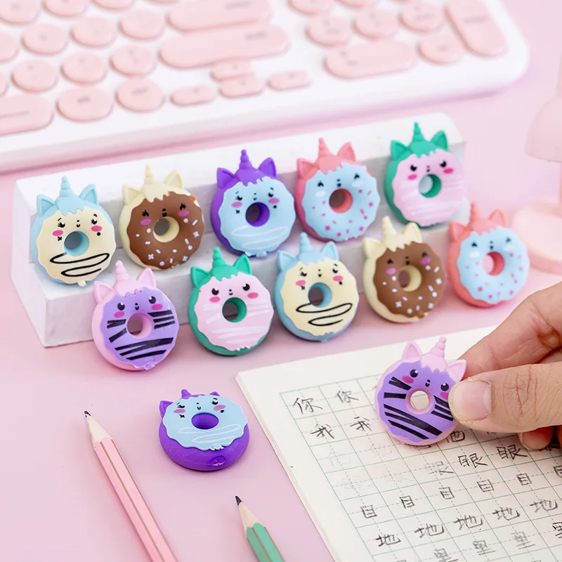 6 pcs/pack Kawaii Unicorn Donut Shaped Rubber Pencil Eraser Student Kids Prizes Stationery School Supply Cute Stationery
6 pcs/pack Kawaii Unicorn Donut Shaped Rubber Pencil Eraser Student Kids Prizes Stationery School Supply Cute Stationery