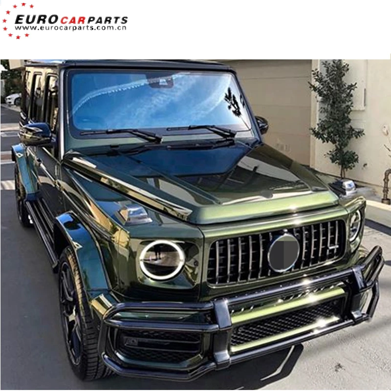 

Front skid plate fit for G-Class w464 G63 A style smoked and silver color automobile cars protection part for w463a high quality