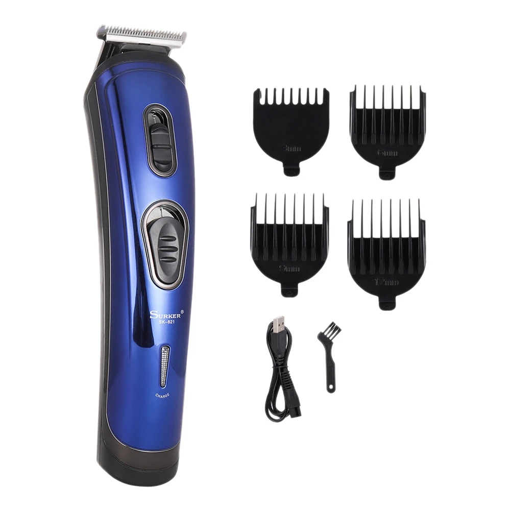 Surker SK-821 Men's Barber Beard Trimmer Rechargeable Hair Cutting Machine Low Noise Adult Kid Hair Clipper Blue
Surker SK-821 Men's Barber Beard Trimmer Rechargeable Hair Cutting Machine Low Noise Adult Kid Hair Clipper Blue