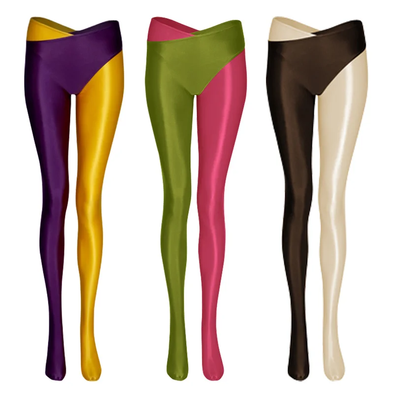 Cross two-color Split leg pose workout Leggings Shiny Yoga pants Sexy Breathable High waist Oily Pantyhose sport women fitness
Cross two-color Split leg pose workout Leggings Shiny Yoga pants Sexy Breathable High waist Oily Pantyhose sport women fitness