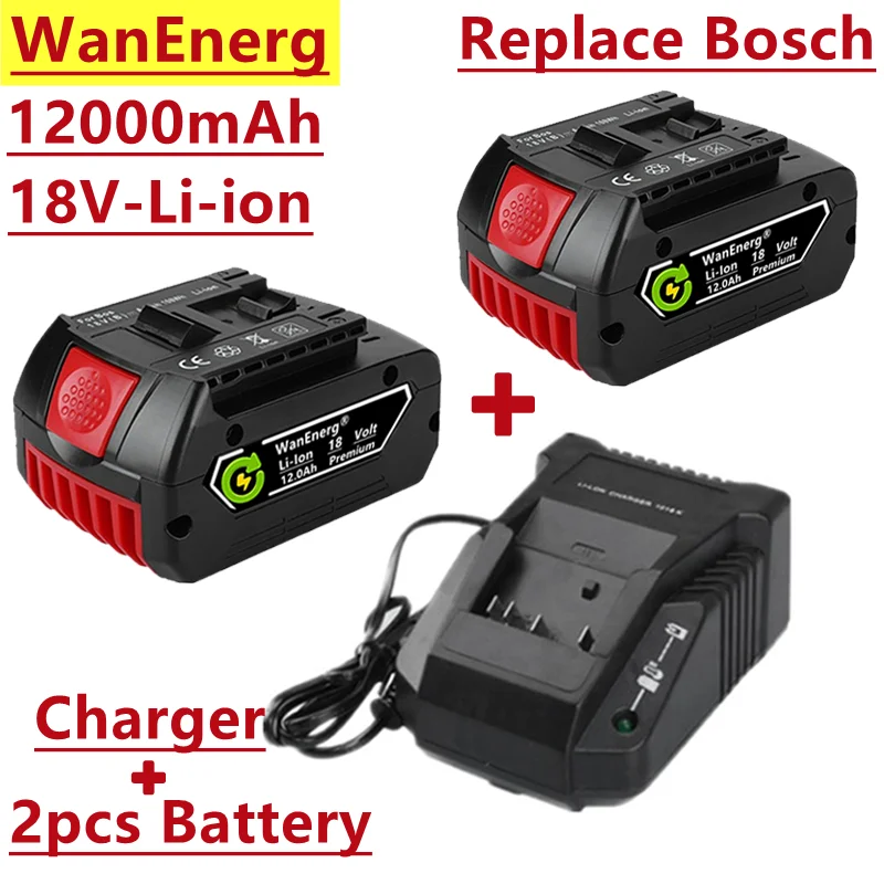 18V Lithium Ion Rechargeable Battery, 12.0ah, for Bosch Replacement Battery, Electric Tool, bat609,bat609g,bat618,bat618g,bat614
18V Lithium Ion Rechargeable Battery, 12.0ah, for Bosch Replacement Battery, Electric Tool, bat609,bat609g,bat618,bat618g,bat614