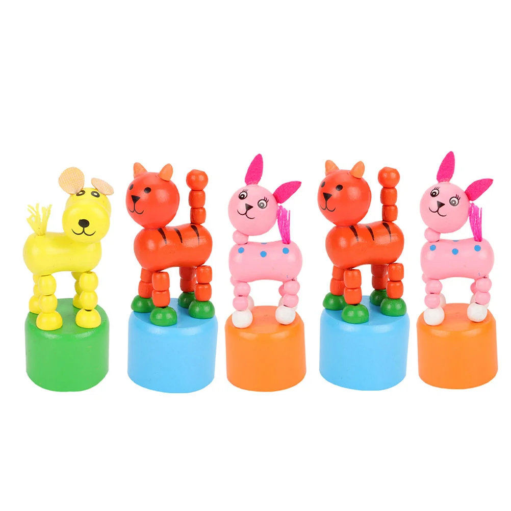 Wooden Push Finger Puppets: 5pcs Wooden Thumb Puppet Swing Dancing Push Cartoon Figures Figurine for Children Random Style
Wooden Push Finger Puppets: 5pcs Wooden Thumb Puppet Swing Dancing Push Cartoon Figures Figurine for Children Random Style