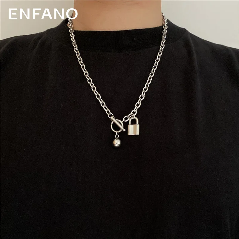 Enfano Ornament Cross-Border Korean Style Lock Head round Bead Ball O-Word Stitching Titanium Steel Necklace National Fashion
Enfano Ornament Cross-Border Korean Style Lock Head round Bead Ball O-Word Stitching Titanium Steel Necklace National Fashion