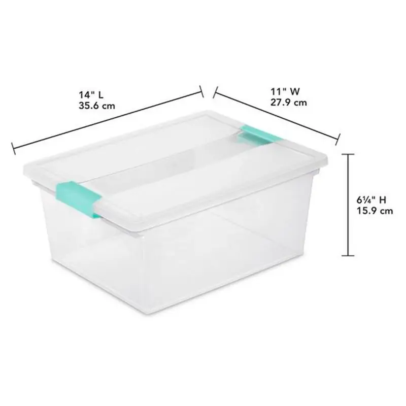 12-Pack of Sterilite 5.7-Quart Large Clear Plastic Stackable Containers with Clear Latching Lids
12-Pack of Sterilite 5.7-Quart Large Clear Plastic Stackable Containers with Clear Latching Lids