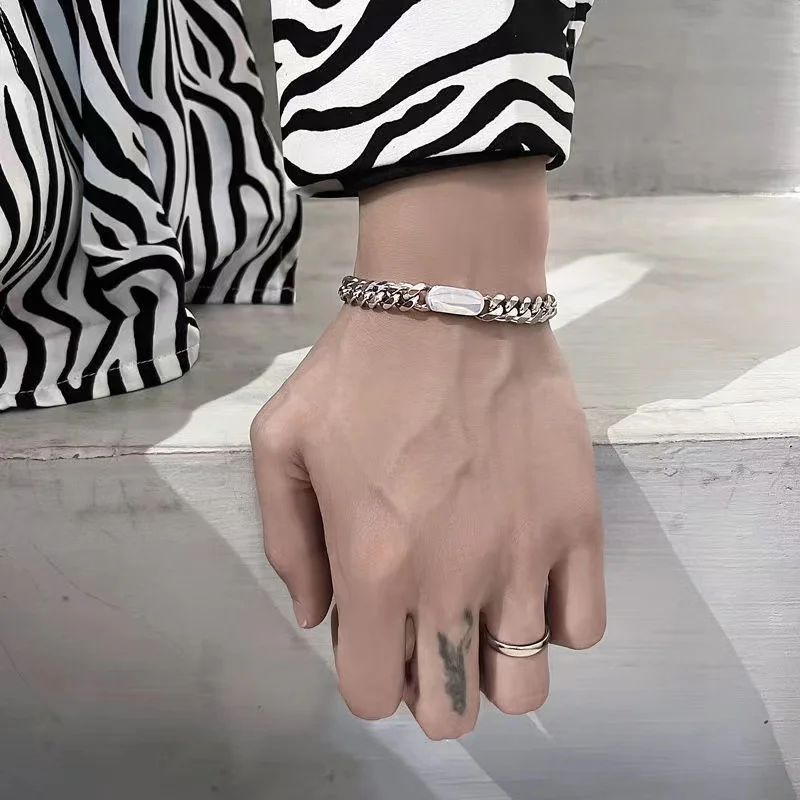 Punk Stainless Steel Chunky Thick Curb Link Chains Bracelets Cool Bar Wristbands Bracelets Bangles Hip Hop Streetwear Jewelry
Punk Stainless Steel Chunky Thick Curb Link Chains Bracelets Cool Bar Wristbands Bracelets Bangles Hip Hop Streetwear Jewelry