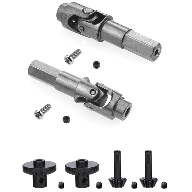 2 Set RC Car Part: 1 Set Steel Front Rear Axle Gear Drive Shaft Gears & 1 Set Metal Universal Steering Joint Drive Shaft
2 Set RC Car Part: 1 Set Steel Front Rear Axle Gear Drive Shaft Gears & 1 Set Metal Universal Steering Joint Drive Shaft