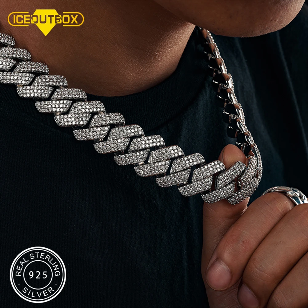 925 Sterling Silver 20mm 3 Row Cubic Zircon Men Cuban Chain Iced Out High Quality Hip Hop Jewelry Gift Dropshipping
925 Sterling Silver 20mm 3 Row Cubic Zircon Men Cuban Chain Iced Out High Quality Hip Hop Jewelry Gift Dropshipping