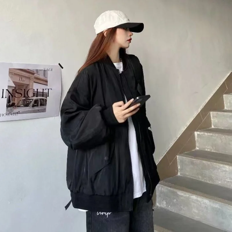 Deeptown Autumn Winter Baseball Jacket Women Oversized Black Korean Streetwear Chic and Elegant Jacket Harajuku Fashion Bomber
Deeptown Autumn Winter Baseball Jacket Women Oversized Black Korean Streetwear Chic and Elegant Jacket Harajuku Fashion Bomber
