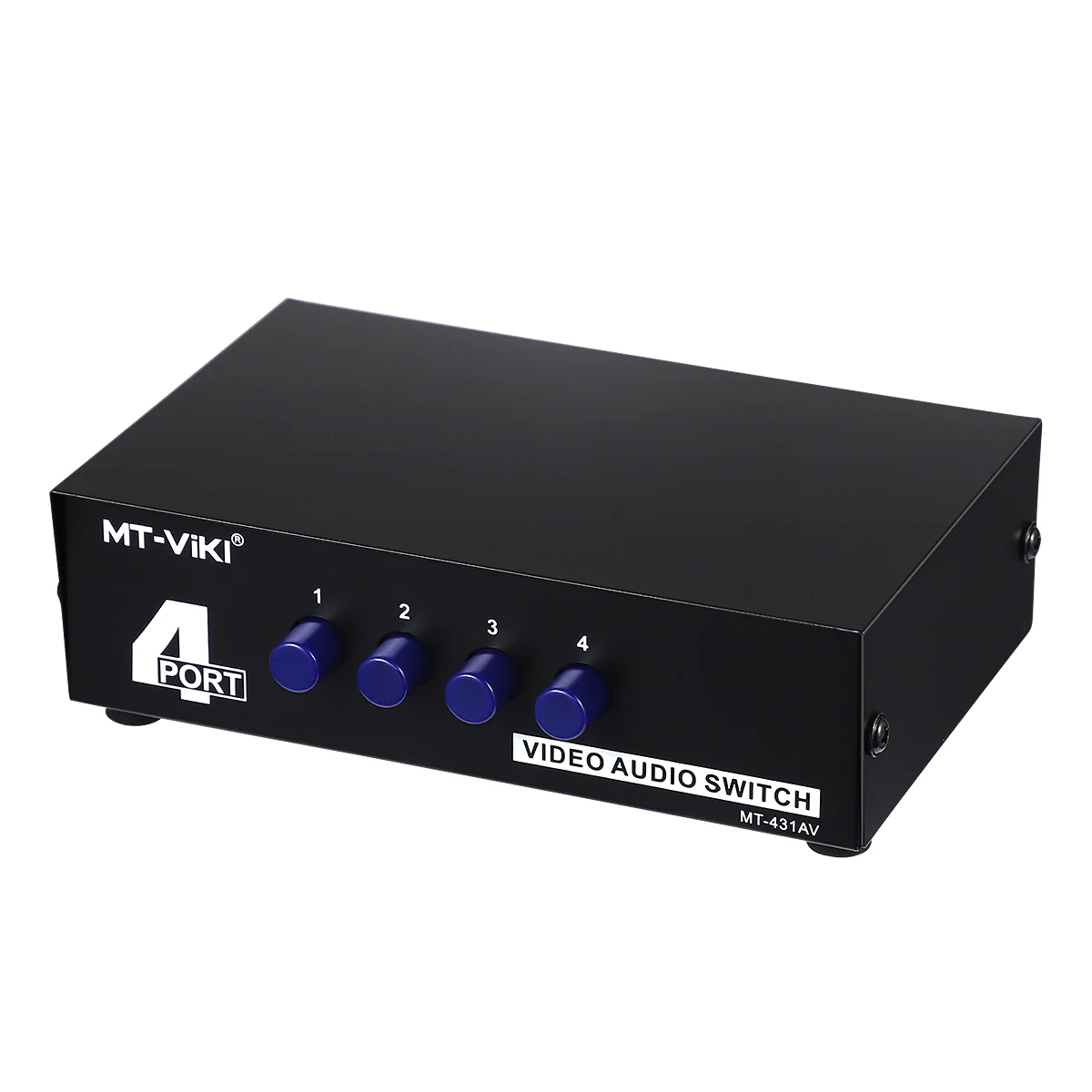 

ROSENICE MT-431AV 4-Way AV Switch RCA Switcher 4 In 1 Out Composite Video L/R Audio Selector