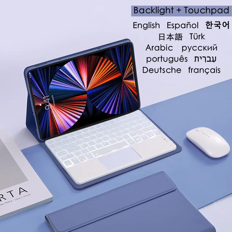 

Backlit Touchpad Keyboard Case for Lenovo Tab M10 Fhd Plus 10.3 TB-X606F TB-X606X Cover Russian Korean Spanish Keyboard Teclado