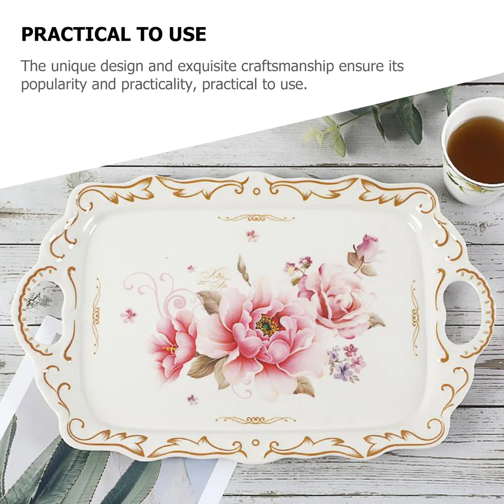 Melamine Tea Cup Tray Double Handles Decorative Elegant Snack Fruit Storage Tray
Melamine Tea Cup Tray Double Handles Decorative Elegant Snack Fruit Storage Tray