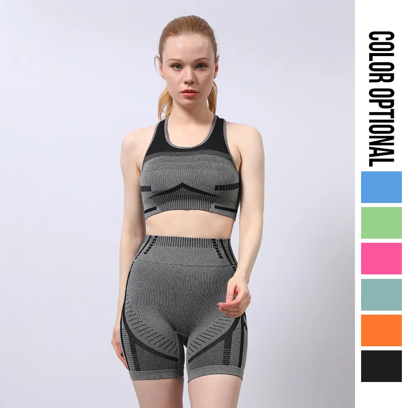 Seamless Yoga Fitness Set High Waist Women's Fitness Shorts Sports Bra Set Workout Wear Pilates Yoga 2 Piece Set
Seamless Yoga Fitness Set High Waist Women's Fitness Shorts Sports Bra Set Workout Wear Pilates Yoga 2 Piece Set