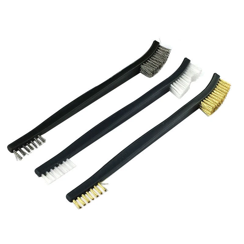 3Pcs/set Mini Wire Brush Set Brass Nylon Stainless Steel Bristle Cleaning Tool Home Kitchen Cleaning Brush
3Pcs/set Mini Wire Brush Set Brass Nylon Stainless Steel Bristle Cleaning Tool Home Kitchen Cleaning Brush