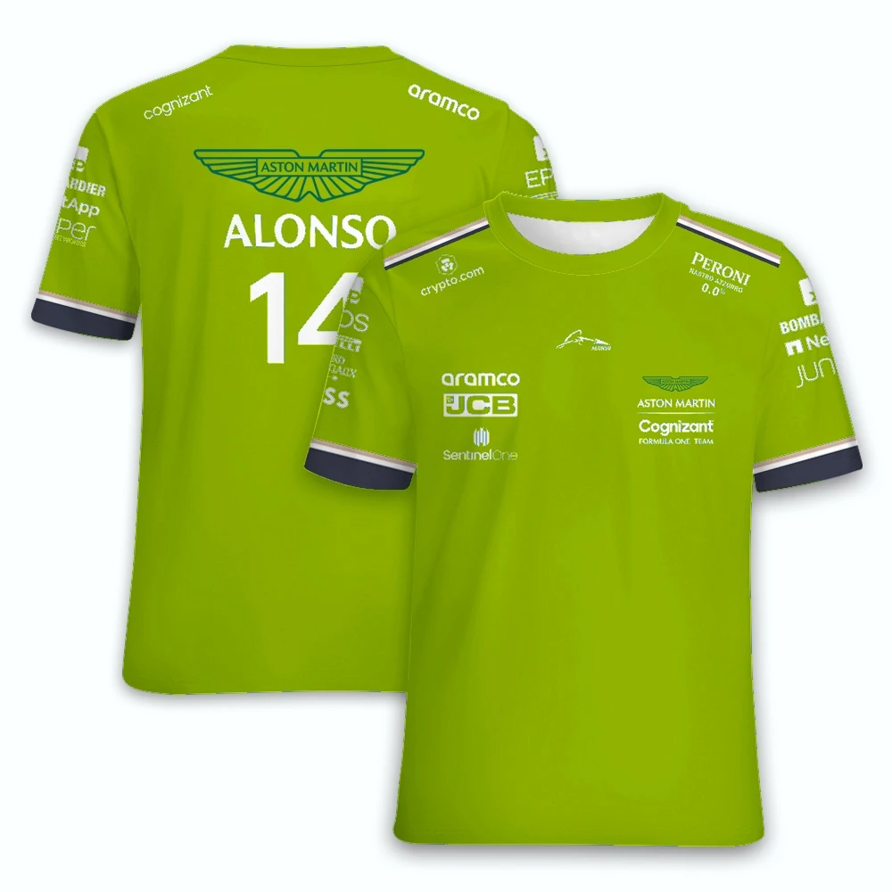2023 Aston Martin F1 Men's T-Shirt Series Alonso l Green Short Sleeve Fashion Crew Neck Top Oversized T-shirt
2023 Aston Martin F1 Men's T-Shirt Series Alonso l Green Short Sleeve Fashion Crew Neck Top Oversized T-shirt