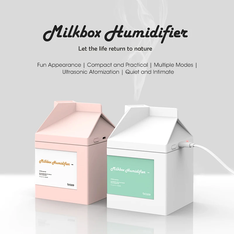 Creative Mute Milk Box Humidifier USB Office Ultrasonic Atomization Moisturizing Humidification Small Humidifier Home Appliance
Creative Mute Milk Box Humidifier USB Office Ultrasonic Atomization Moisturizing Humidification Small Humidifier Home Appliance