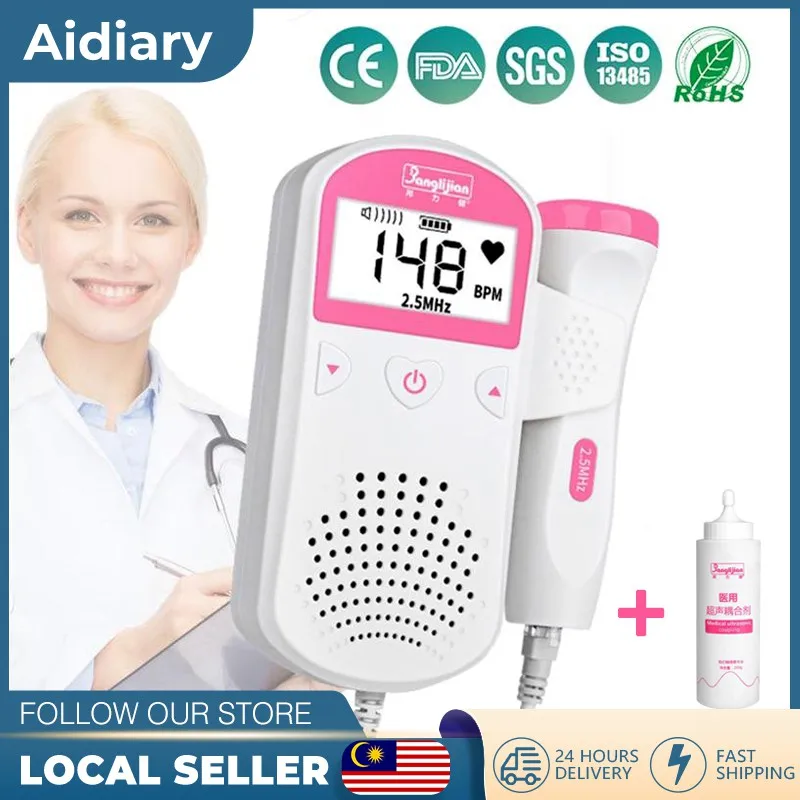 Free Gel Banglijian Fetal Doppler Heart Rate Monitor Pregancy Baby&Fetal Sound Detector LCD Curve Display 2.5MHz
Free Gel Banglijian Fetal Doppler Heart Rate Monitor Pregancy Baby&Fetal Sound Detector LCD Curve Display 2.5MHz