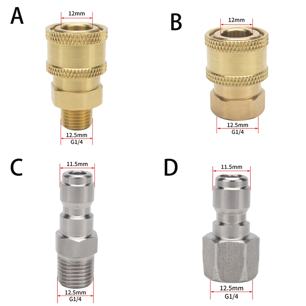 1/4 Quick Connector High Pressure Cleaner Connector Pressure Washer Coupling For Garden Joint Replacement Part Garden Power Tool
1/4 Quick Connector High Pressure Cleaner Connector Pressure Washer Coupling For Garden Joint Replacement Part Garden Power Tool