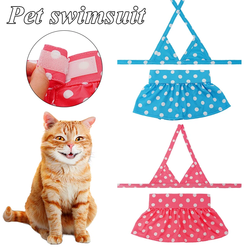 Summer Sexy Beach Dress For Small Medium Dogs Dot Print Dog Bikini Swimsuit For French Bulldog Puppy Cat Bra Skirt For Vacation 
Summer Sexy Beach Dress For Small Medium Dogs Dot Print Dog Bikini Swimsuit For French Bulldog Puppy Cat Bra Skirt For Vacation