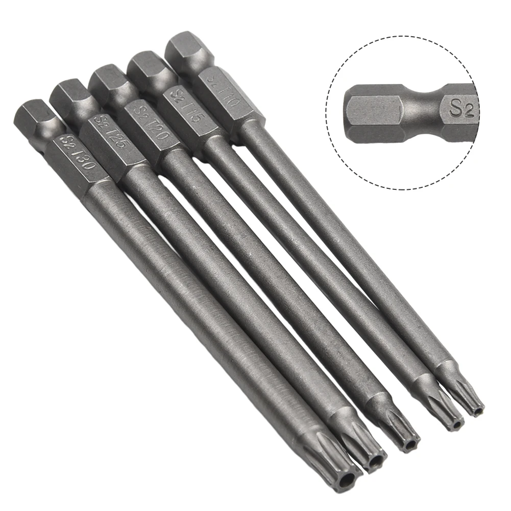 5pcs 1/4Inch Hollow Torx Long Magnetic Screwdriver Bits T10 T15 T20 T25 T30 For Electric Screwdriver Air Drills Power Tool
5pcs 1/4Inch Hollow Torx Long Magnetic Screwdriver Bits T10 T15 T20 T25 T30 For Electric Screwdriver Air Drills Power Tool