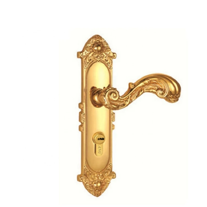High quality home hotel yellow bronze pure copper european design main door handles lock
High quality home hotel yellow bronze pure copper european design main door handles lock