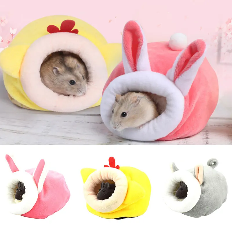 

Hamster Cage Rodents Hammock Rabbit Bed House Supplies Guinea Pigs Ferret Velvet Nest Sleeping Warm Bed Small Pet Items