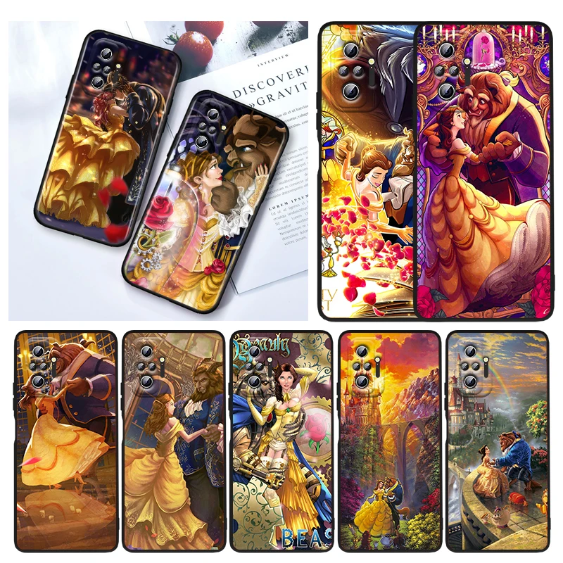 Чехол Art Beauty and the Beast для Xiaomi Redmi Note 11E 11S 11 11T 10 10S 9 9T 9S 8 8T Pro 5G 7 5 черный силиконовый