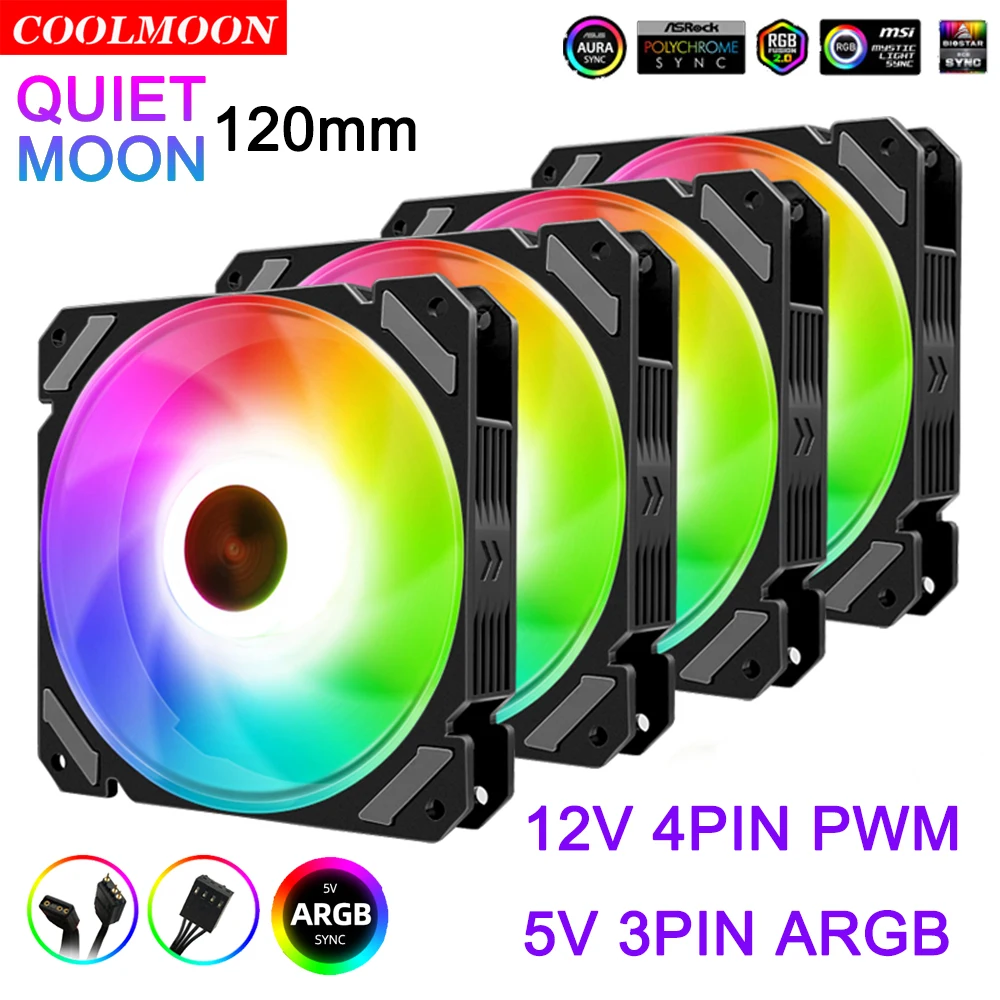 Coolmoon JY-ARGB 12cm 12V 4Pin PWM PC Case Cooler Fan for Computer Chassis 5V 3Pin ARGB Lighting Radiator Cooling Heatsink
Coolmoon JY-ARGB 12cm 12V 4Pin PWM PC Case Cooler Fan for Computer Chassis 5V 3Pin ARGB Lighting Radiator Cooling Heatsink