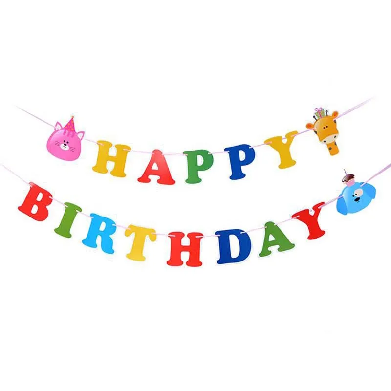 5M Cartoon Animal Cat Dog Giraffe Banner Paper Garlands Happy Birthday Decorations Kids Baby Shower Bunting Home Party Supplies
5M Cartoon Animal Cat Dog Giraffe Banner Paper Garlands Happy Birthday Decorations Kids Baby Shower Bunting Home Party Supplies