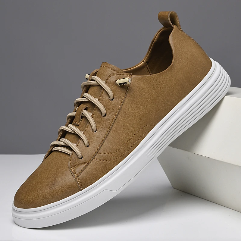 High Quality Men's Casual Sneakers Genuine Leather Man Shoes Comfortable Outdoor Walking Shoe Minimalist Business Male Shoes
High Quality Men's Casual Sneakers Genuine Leather Man Shoes Comfortable Outdoor Walking Shoe Minimalist Business Male Shoes