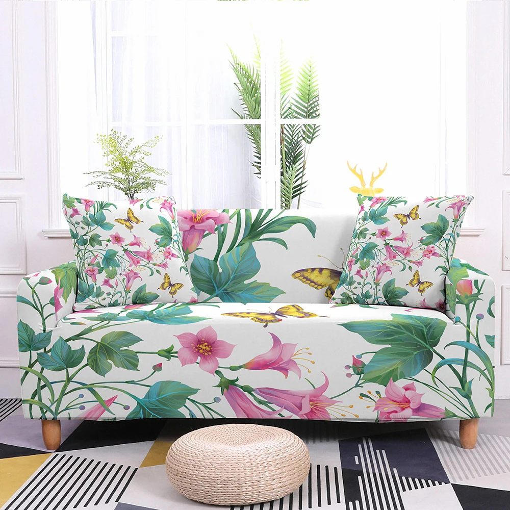 Floral Butterfly Printed Sofa Cover Is Suitable for Living Room Stretch Sofa Elastic Armchair Sofa Cover Home Decoration 
Floral Butterfly Printed Sofa Cover Is Suitable for Living Room Stretch Sofa Elastic Armchair Sofa Cover Home Decoration