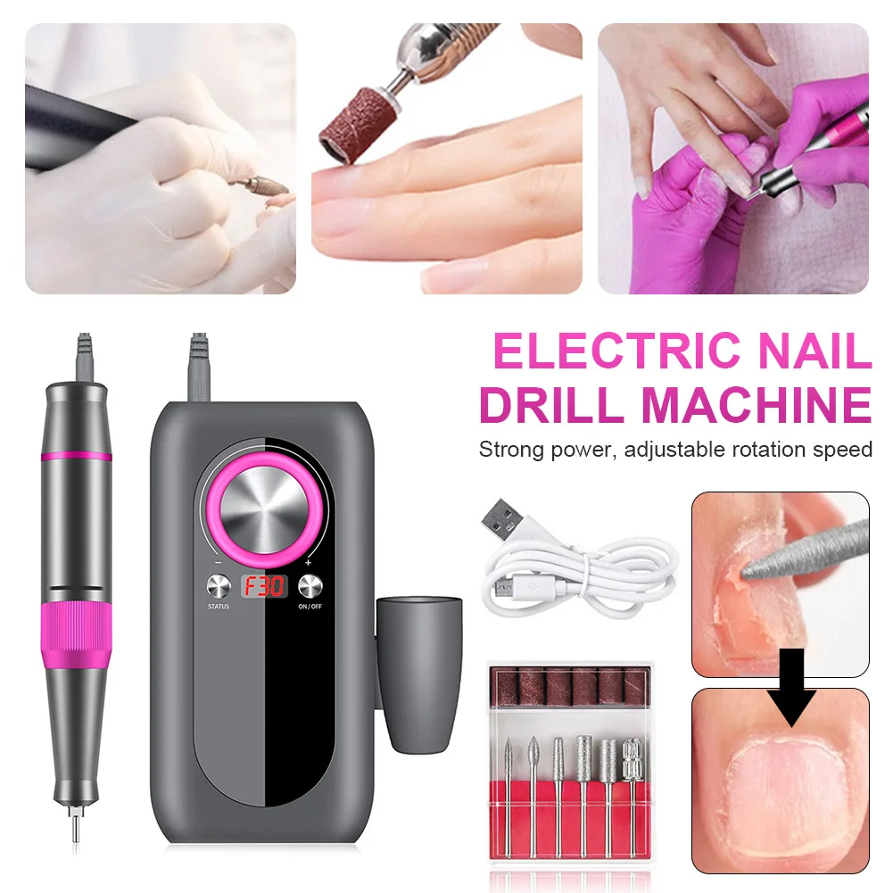 Electric Nail Drill Machine Rechargeable Nail File Speed Adjustable Nail Drill Pen LCD Display Nail Equipment Art Manicure Tool
Electric Nail Drill Machine Rechargeable Nail File Speed Adjustable Nail Drill Pen LCD Display Nail Equipment Art Manicure Tool