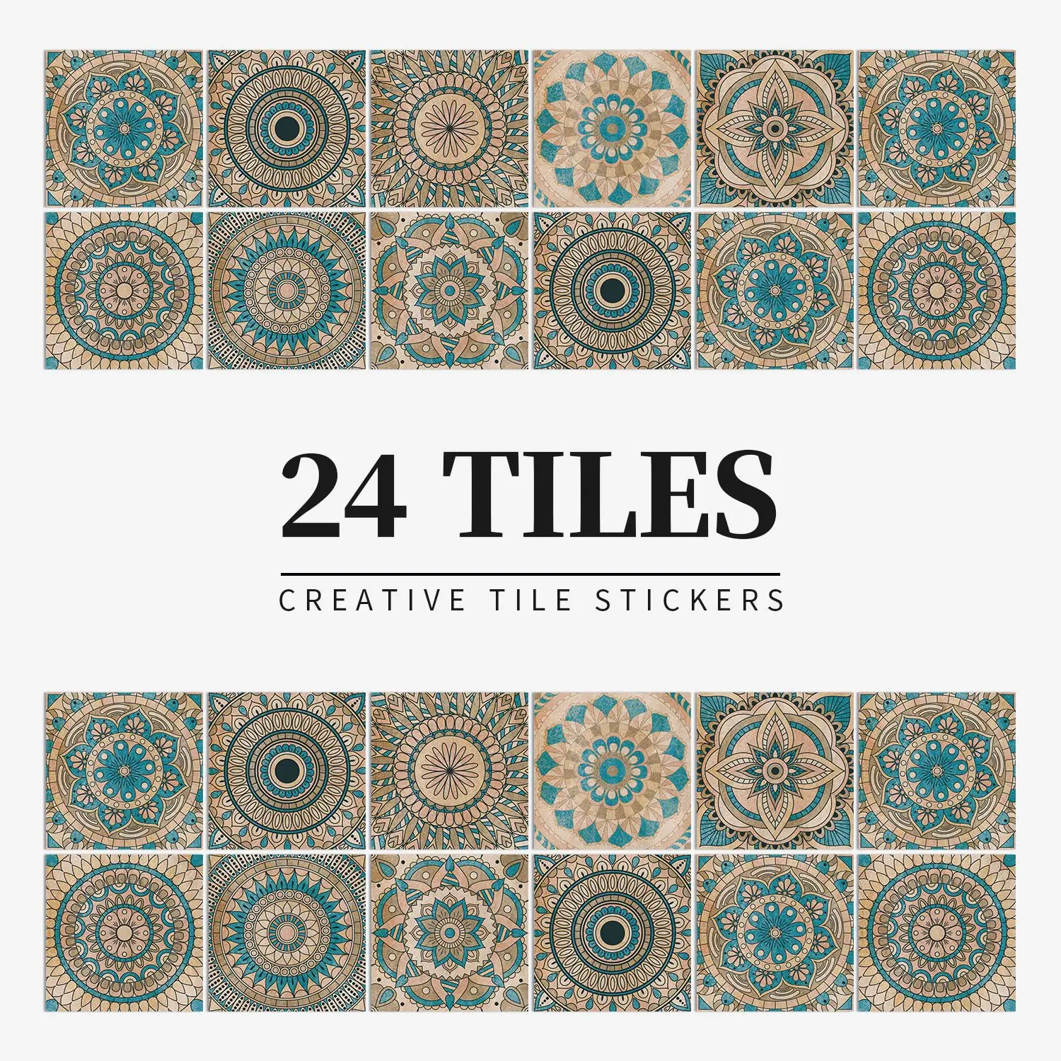 24PCS Self Adhesive Mandala Wall Decor Tile Stickers Waterproof DIY Datura Abstract Bathroom Living Room Home Decals on Tiles
24PCS Self Adhesive Mandala Wall Decor Tile Stickers Waterproof DIY Datura Abstract Bathroom Living Room Home Decals on Tiles