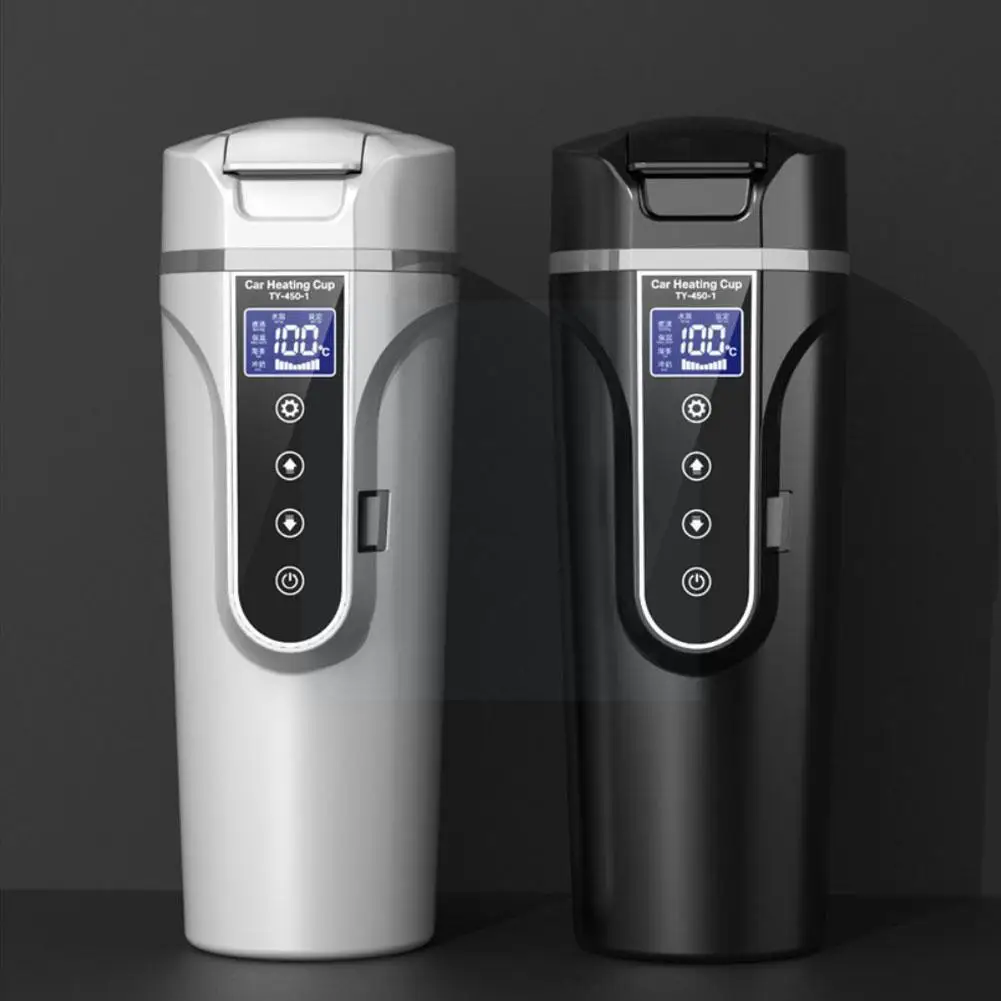 450ml Portable Car Heating Cup Steel Water Warmer Bottle 12V 24V Coffee Display Kettle Mug Car Temperature LCD D6U6
450ml Portable Car Heating Cup Steel Water Warmer Bottle 12V 24V Coffee Display Kettle Mug Car Temperature LCD D6U6