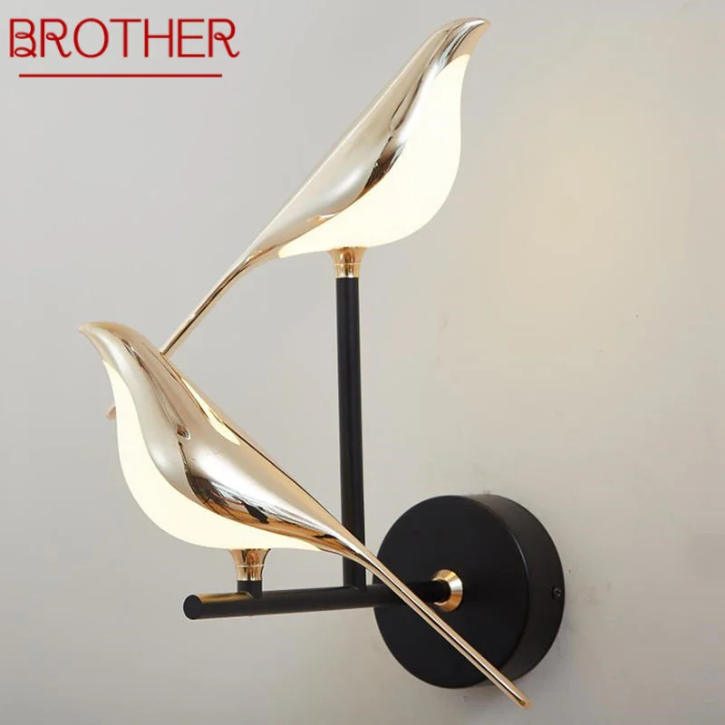 BROTHER Nordic Wall Lamp Vintage Simple LED Creative Design Bird Rotatable Decorative For Hotel Living Room Bedroom Sconce
BROTHER Nordic Wall Lamp Vintage Simple LED Creative Design Bird Rotatable Decorative For Hotel Living Room Bedroom Sconce