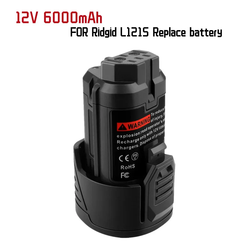 6000mAh 12V L1215 Rechargeable Li-Lon Battery For Ridgid 12V L1215 BS12C,BS12C2,BSS12C L1215P L1215R
6000mAh 12V L1215 Rechargeable Li-Lon Battery For Ridgid 12V L1215 BS12C,BS12C2,BSS12C L1215P L1215R