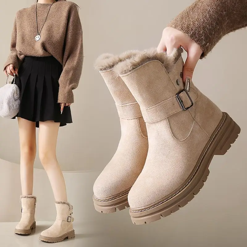 Зимние ботинки для женщин, Маленькие Теплые Ботинки Martin на толстой х/б подкладке, зима 2022
Зимние ботинки для женщин, Маленькие Теплые Ботинки Martin на толстой х/б подкладке, зима 2022