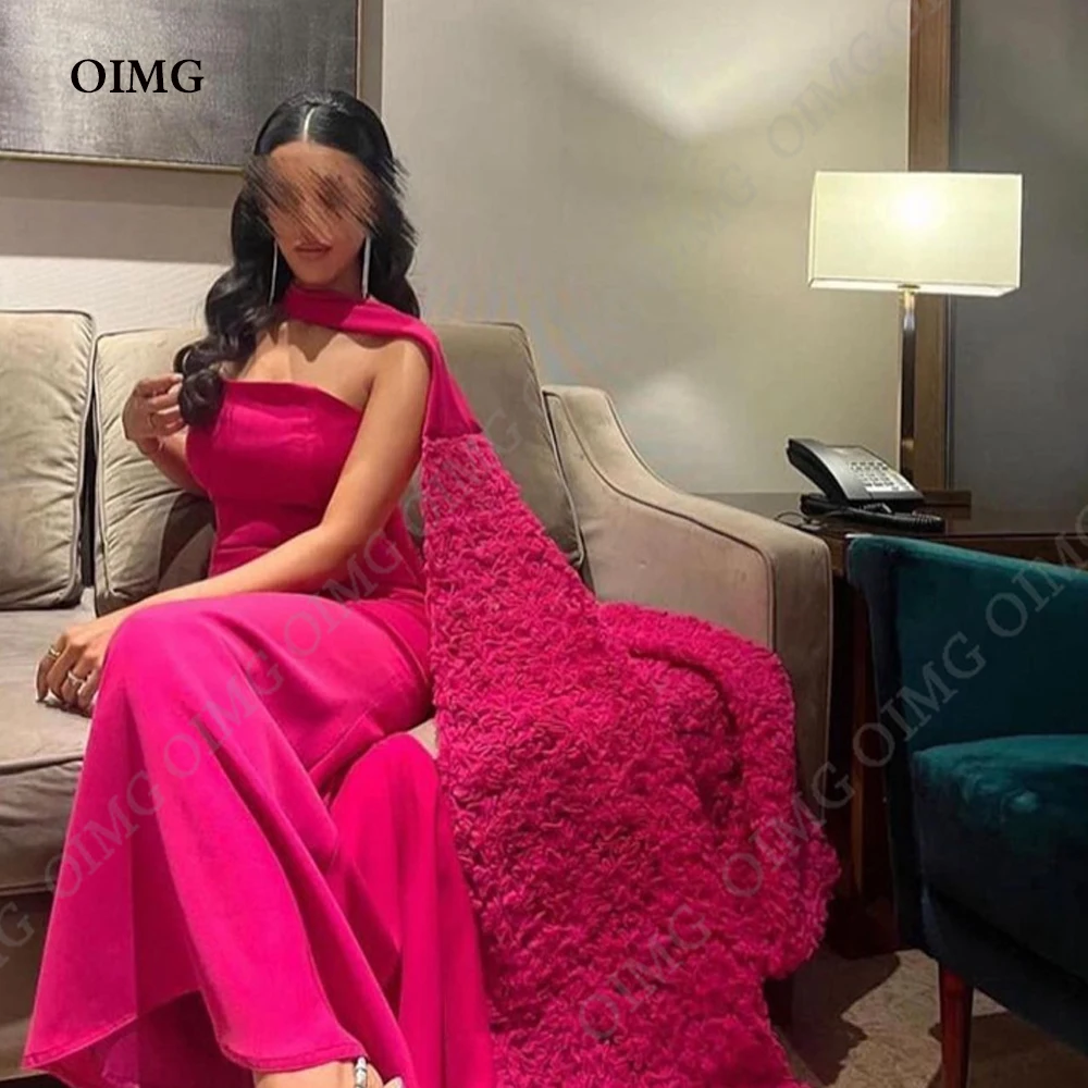 OIMG Elegant Pink Saitn Ruched Evening Dresses High Neck With Cape Party Dress Pleats Dubai Arabic Formal Club Prom Gown 
OIMG Elegant Pink Saitn Ruched Evening Dresses High Neck With Cape Party Dress Pleats Dubai Arabic Formal Club Prom Gown