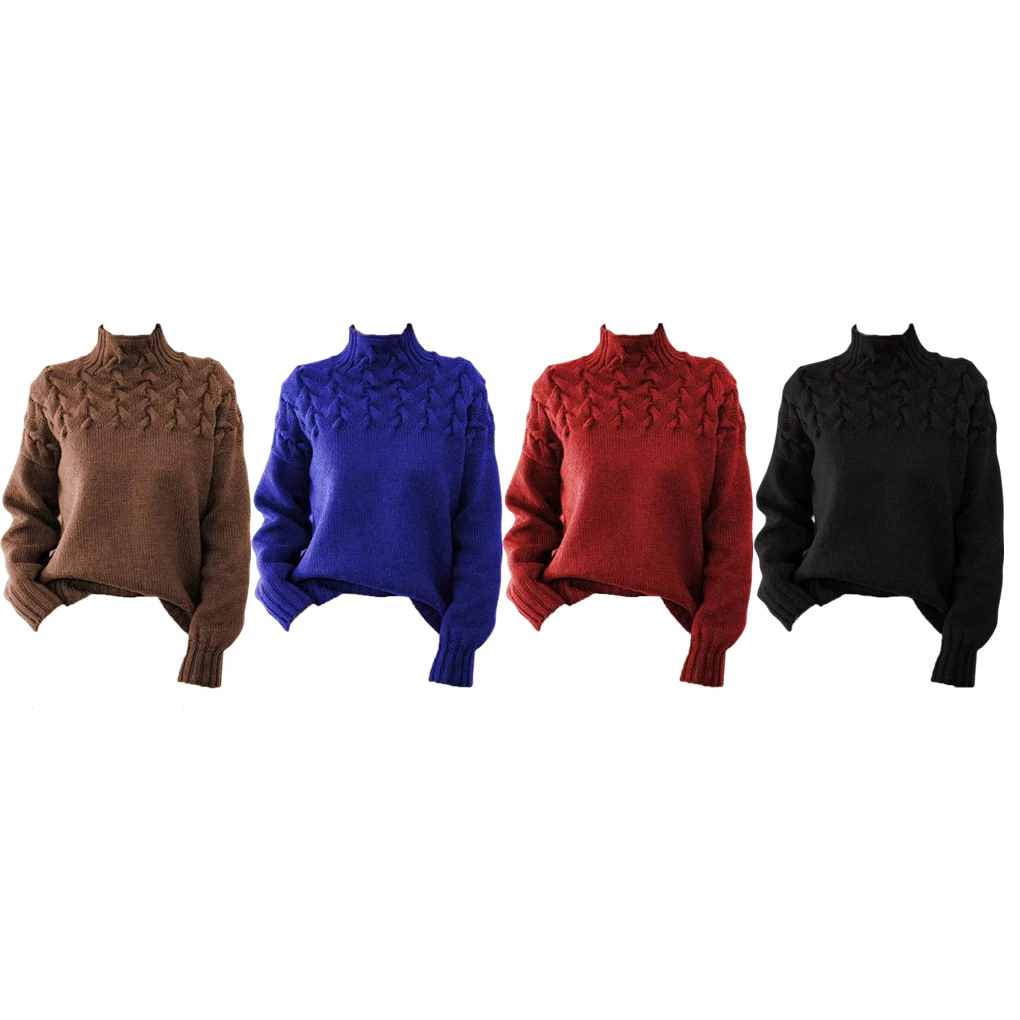 Women Sweater Half-high Neck Solid Color Elastic Thermal Pullover Cold Weather Tops Casual Fashion Adults Dressing
Women Sweater Half-high Neck Solid Color Elastic Thermal Pullover Cold Weather Tops Casual Fashion Adults Dressing