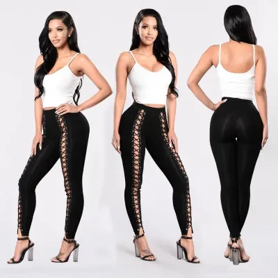 Gothic Leggings Pants Women Spring Black Lace-Up Streetwear Skinny Fashion Sexy Harajuku Goth Pants
Gothic Leggings Pants Women Spring Black Lace-Up Streetwear Skinny Fashion Sexy Harajuku Goth Pants