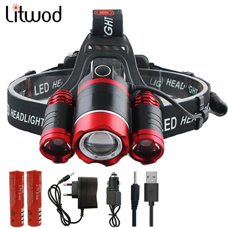 Powerful 3 led Headlamp XM T6 Zoomable Rechargeable Head Lamp Flashlight Waterproof headlight Fishing lantern for Hiking Camping
Powerful 3 led Headlamp XM T6 Zoomable Rechargeable Head Lamp Flashlight Waterproof headlight Fishing lantern for Hiking Camping