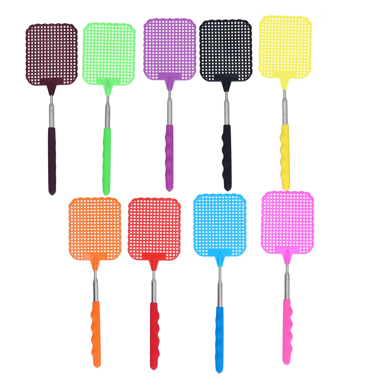 9PCS Mini Fly Swatter with Retractable Stainless Steel Rod for Home Dormitory Camping 
9PCS Mini Fly Swatter with Retractable Stainless Steel Rod for Home Dormitory Camping