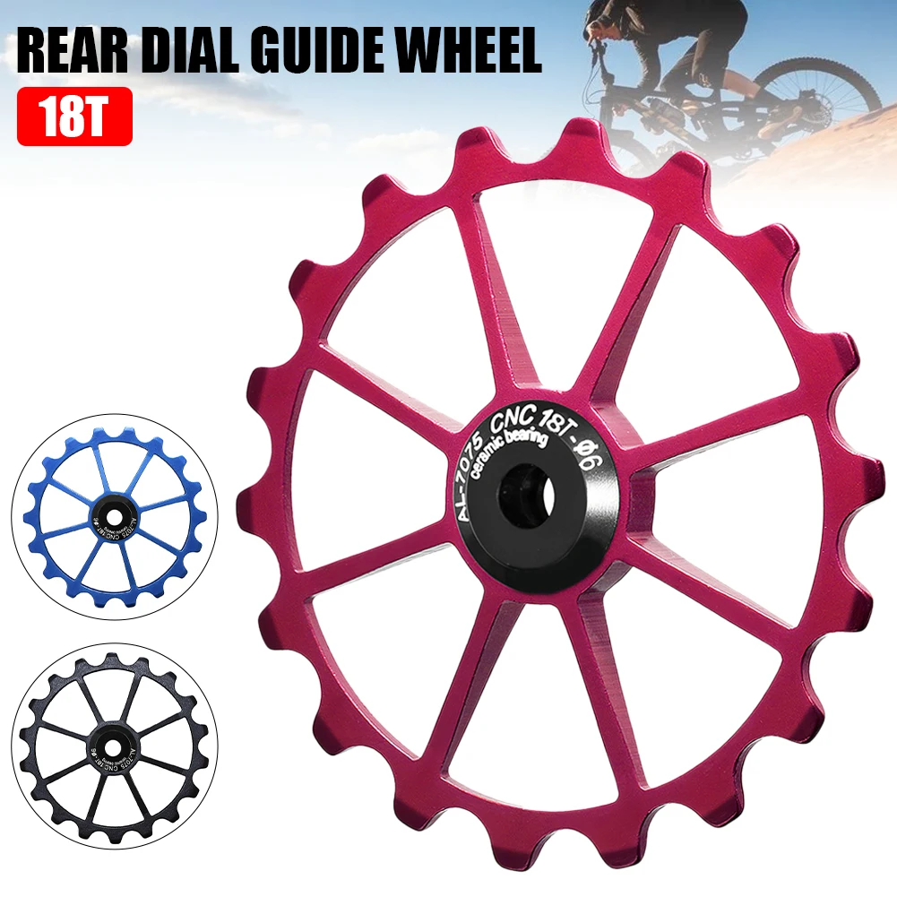 18T Bike Rear Derailleur Jockey Wheel Aluminum Alloy Ceramic Bearing Guide Wheel Pulley Roller Fit 4/5/6 mm Axis Bike Accessory
18T Bike Rear Derailleur Jockey Wheel Aluminum Alloy Ceramic Bearing Guide Wheel Pulley Roller Fit 4/5/6 mm Axis Bike Accessory