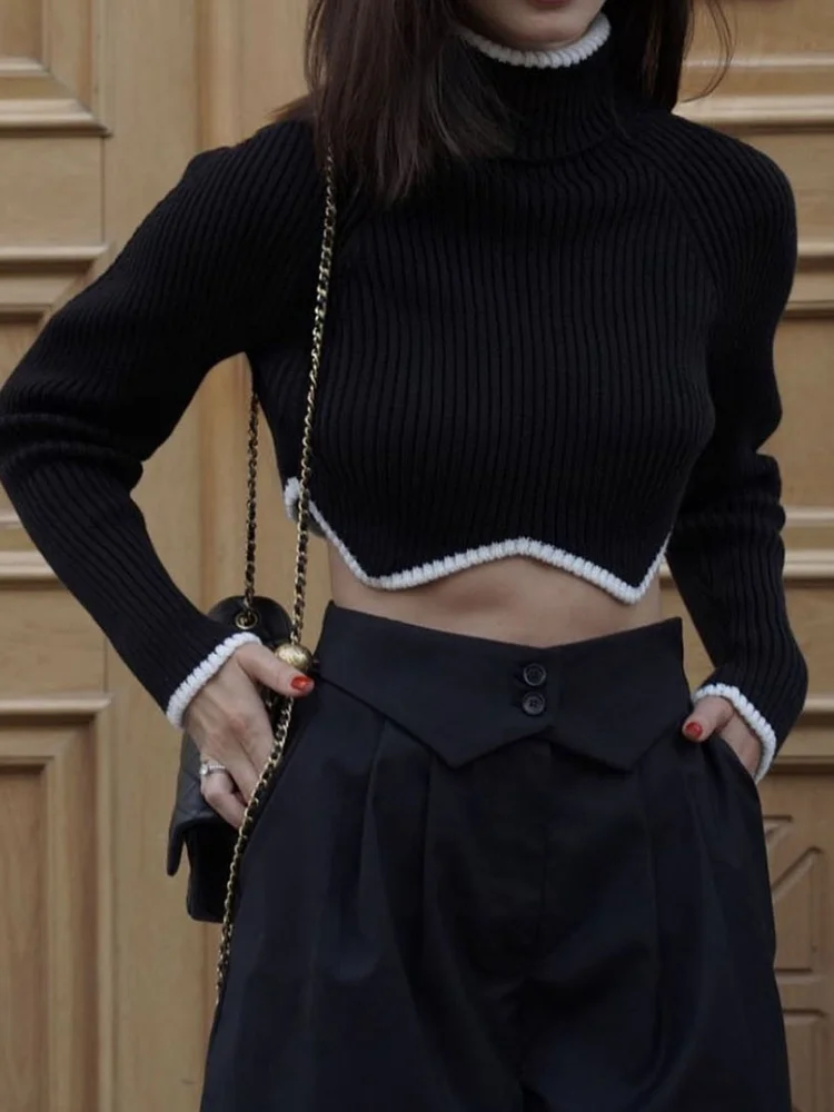 Winter Knitted Turtleneck Sweaters for Women Fashion Pullovers Long Sleeve Cropped Sweater Tops 2022 Slim Fit Christmas Clothes
Winter Knitted Turtleneck Sweaters for Women Fashion Pullovers Long Sleeve Cropped Sweater Tops 2022 Slim Fit Christmas Clothes