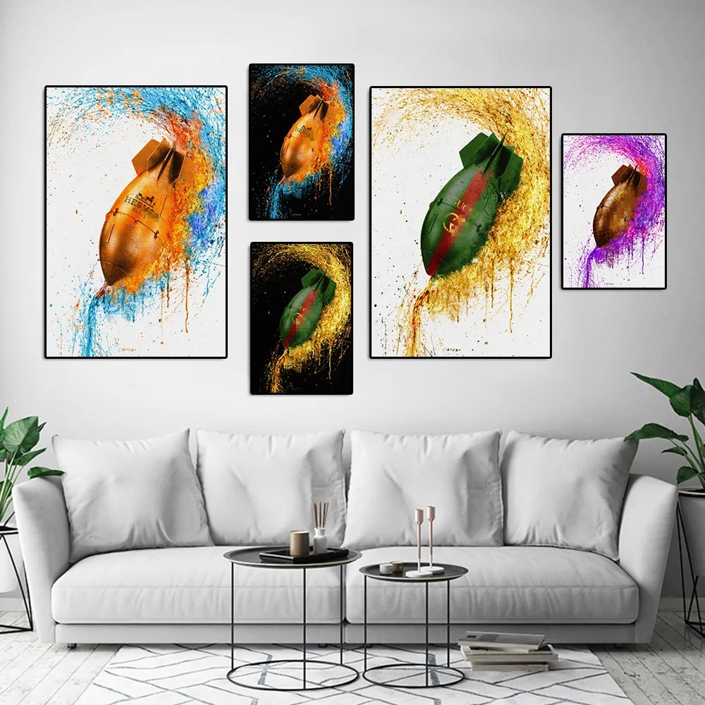 Modern Fashion Bomb Canvas Painting Luxury Graffiti Poster And Print Pop Wall Art Watercolor Mural Living Room Home Decoration
Modern Fashion Bomb Canvas Painting Luxury Graffiti Poster And Print Pop Wall Art Watercolor Mural Living Room Home Decoration