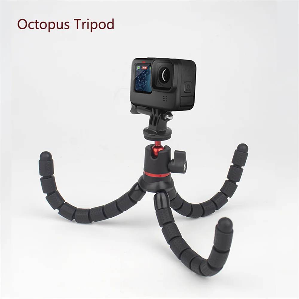 

Smartphone Octopus Flexible Tripod For Phone SLR DSLR Gopro Camera Tripod Extend 1/4'' Screw With Ballhead ColdShoe Phone Clip